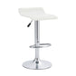 Finesse Decor Zenith Chrome Elegance White Counter Stools - Set of 2