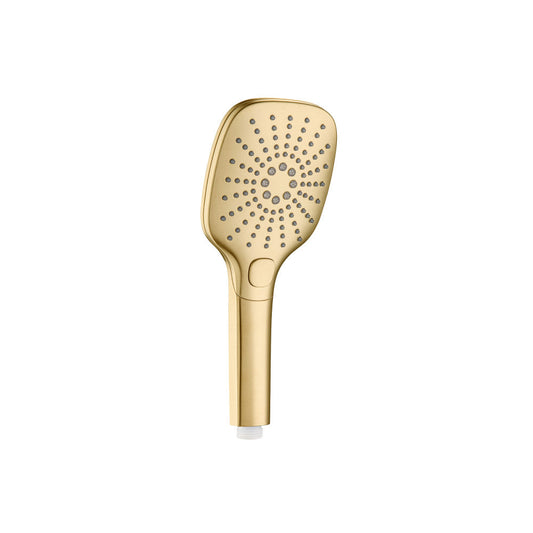 Flusso Faucets 125mm Satin Brass PVD 3-Function ABS Hand Held Shower Head