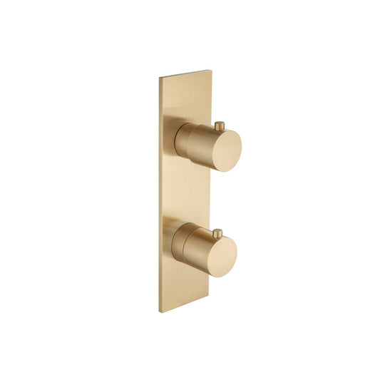 Flusso Faucets 3/4" Brushed Bronze PVD Thermostatic Shower Valve & Trim- 3-Output