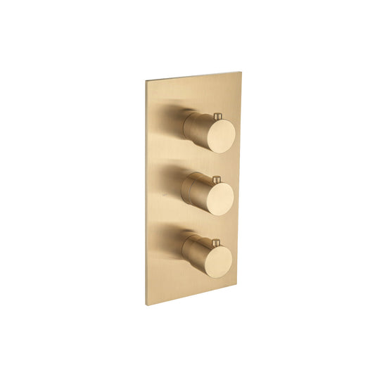 Flusso Faucets 3/4" Brushed Bronze PVD Thermostatic Valve & Trim-4 Output