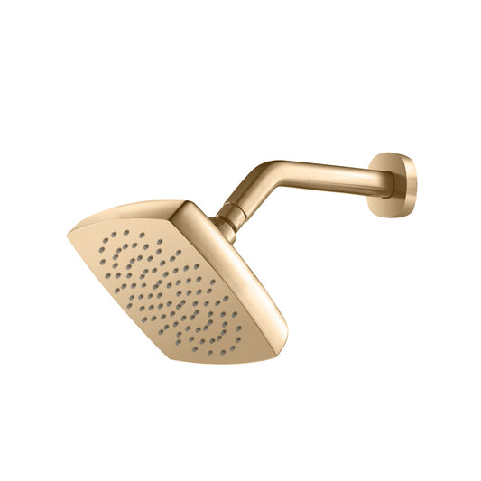 Flusso Faucets Brushed Bronze PVD 7" Rain Head with 8" Arm