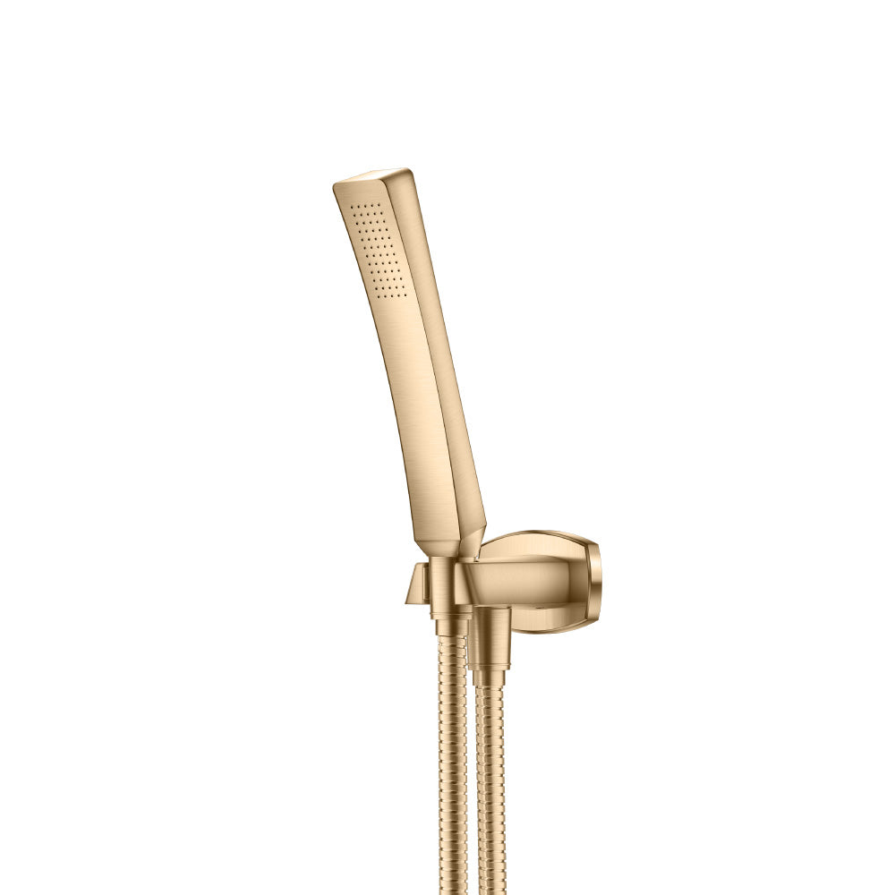 Flusso Faucets Brushed Bronze PVD Hand Shower Set With Wall Elbow, Holder and Hose