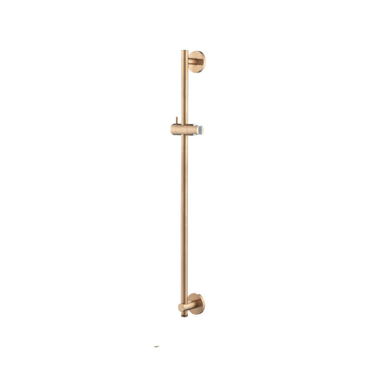 Flusso Faucets Brushed Bronze PVD Shower Slide Bar With Integrated Wall Elbow