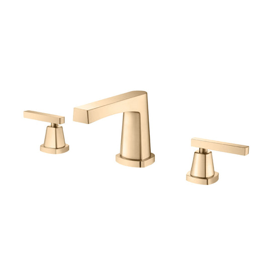 Flusso Faucets Brushed Bronze PVD Three Hole 8" Widespread Two Handle Bathroom Faucet