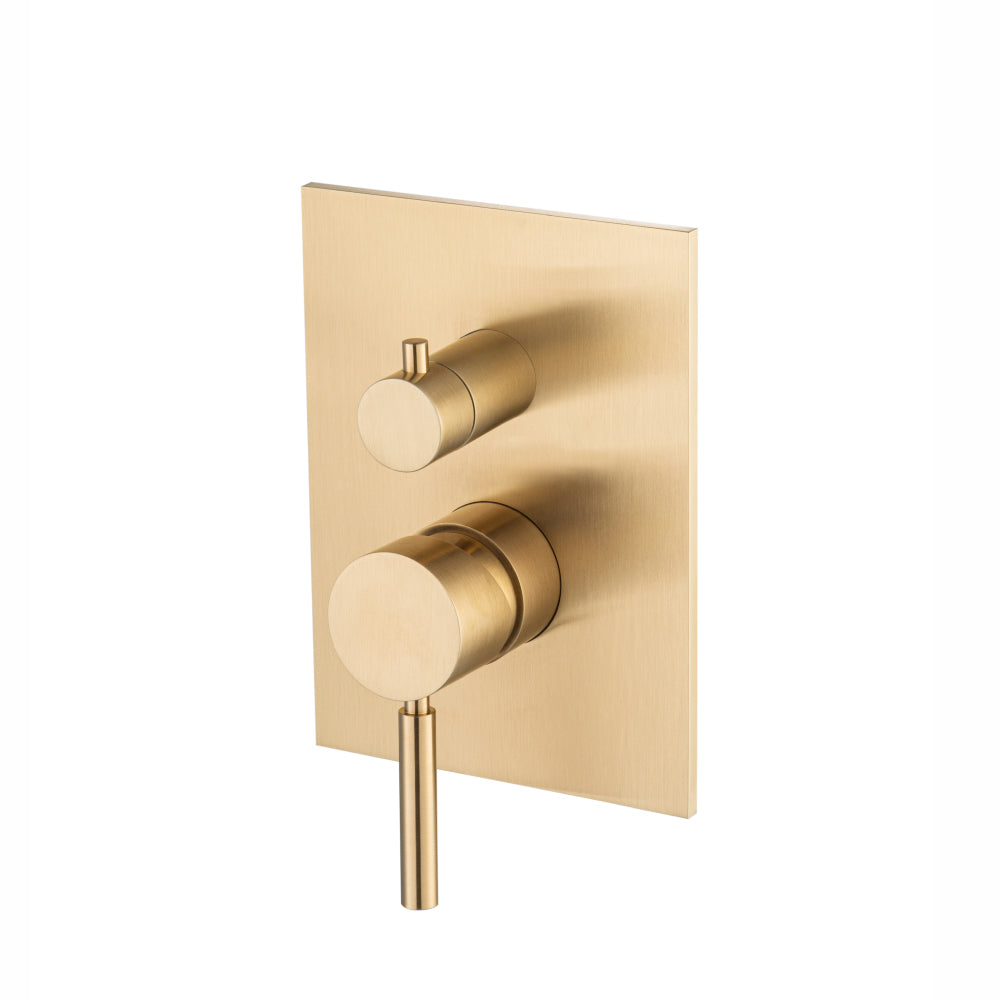 Flusso Faucets Brushed Bronze PVD Tub / Shower Trim With Pressure Balance Valve - 2-Output