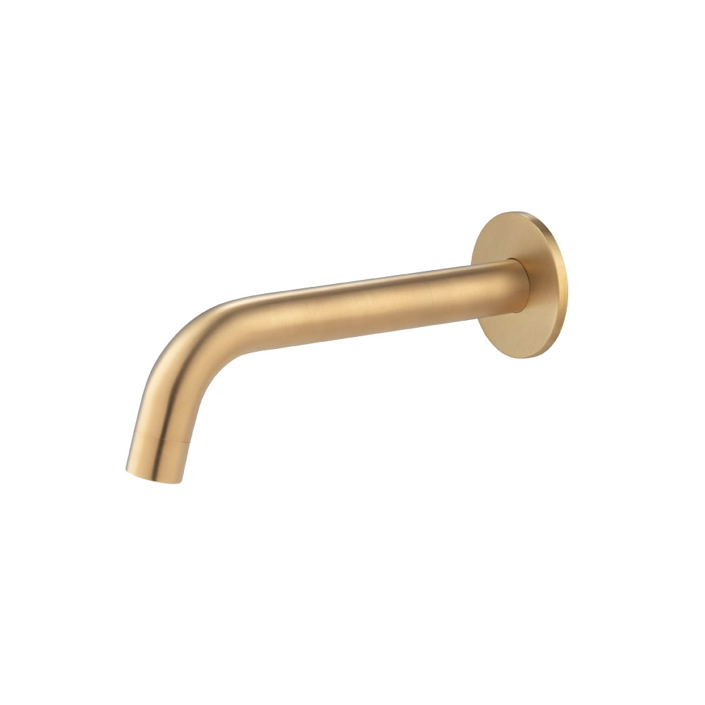 Flusso Faucets Brushed Bronze PVD Wall Mount Non Diverting Tub Spout