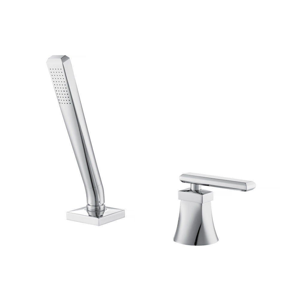Flusso Faucets Chrome Deck Diverter With Holder & Hose