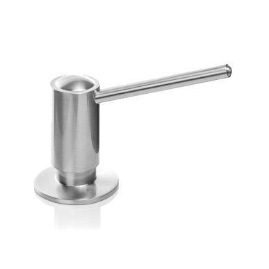 Flusso Faucets Klassiker 2" Round Polished Steel Stainless Steel Kitchen Soap / Lotion Dispenser