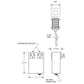Flusso Faucets Klassiker 2" Square Matte Black Stainless Steel Air Switch Garbage Disposal