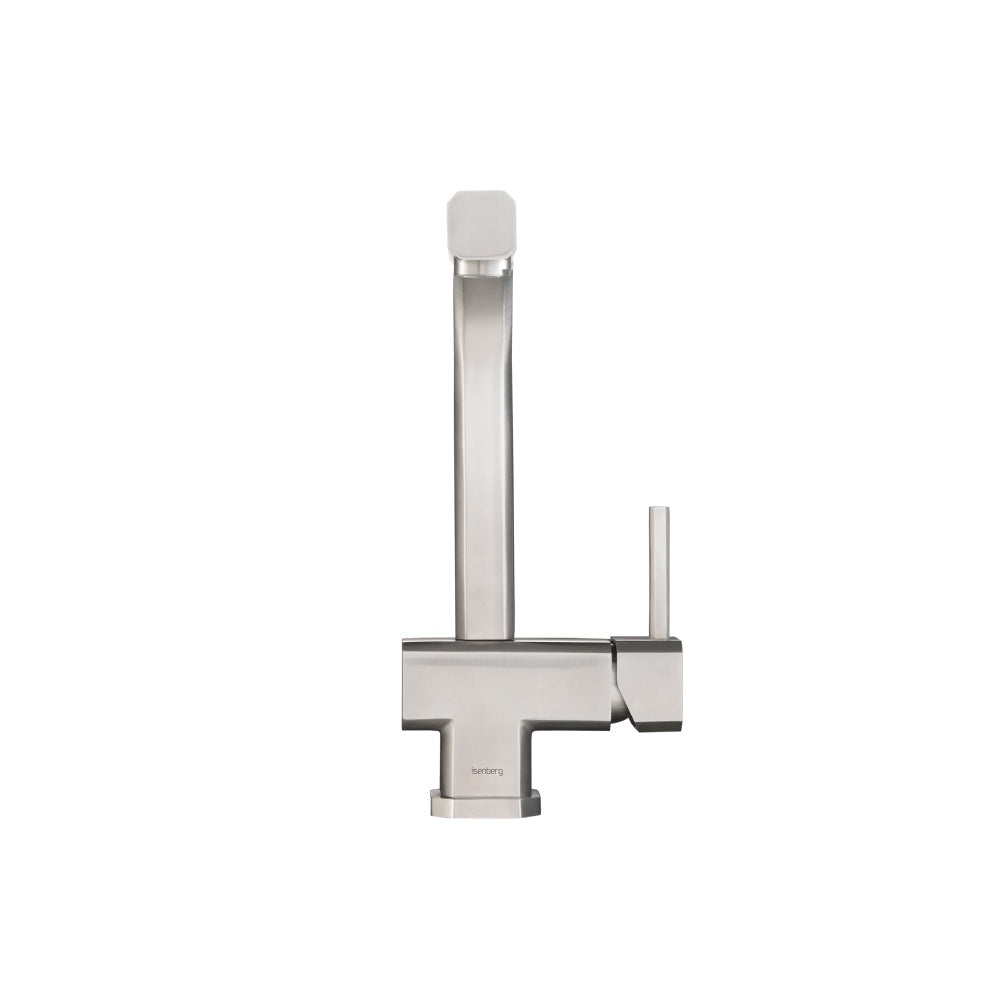 Flusso Faucets Klassiker Cito 11" Single Hole Blue Platinum Stainless Steel Pull-Out Kitchen Faucet With Dual Function Sprayer