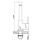 Flusso Faucets Klassiker Deus 12" Single Hole Gloss Black Stainless Steel Pull-Out Kitchen Faucet With Dual Function Sprayer
