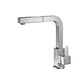 Flusso Faucets Klassiker Deus 12" Single Hole Gloss White Stainless Steel Pull-Out Kitchen Faucet With Dual Function Sprayer