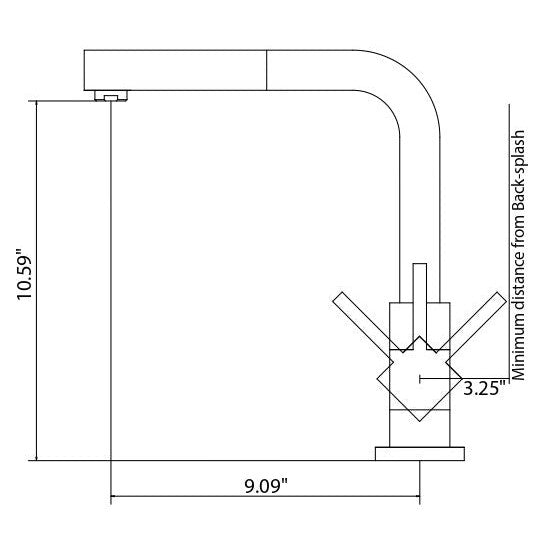 Flusso Faucets Klassiker Deus 12" Single Hole Stainless Steel Pull-Out Kitchen Faucet With Dual Function Sprayer