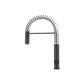 Flusso Faucets Klassiker Dixie 20" Single Hole Gunmetal Gray Semi-Professional Stainless Steel Pull-Down Kitchen Faucet With Dual Function Sprayer
