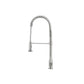 Flusso Faucets Klassiker Professio-S 27" Single Hole Polished Steel Stainless Steel Pull-Down Kitchen Faucet With Dual Function Sprayer