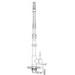 Flusso Faucets Klassiker Professio-S 27" Single Hole Polished Steel Stainless Steel Pull-Down Kitchen Faucet With Dual Function Sprayer