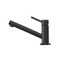 Flusso Faucets Klassiker Smallie 7" Single Hole Gunmetal Gray Stainless Steel Kitchen Faucet With Pull-Out Sprayer