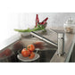 Flusso Faucets Klassiker Smallie 7" Single Hole Steel Gray Stainless Steel Kitchen Faucet With Pull-Out Sprayer