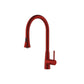 Flusso Faucets Klassiker Zest 18" Single Hole Crimson Stainless Steel Pull-Down Kitchen Faucet With Dual Function Sprayer