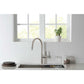 Flusso Faucets Klassiker Ziel 17" Single Hole Gunmetal Gray Stainless Steel Pull-Down Kitchen Faucet With Dual Function Sprayer