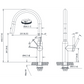 Flusso Faucets Klassiker Ziel 17" Single Hole Gunmetal Gray Stainless Steel Pull-Down Kitchen Faucet With Dual Function Sprayer