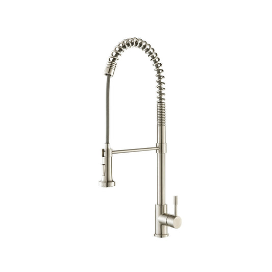 Flusso Faucets Matte Black Professio - S - Dual Spray Professional Stainless Steel Kitchen Faucet With Pull Out