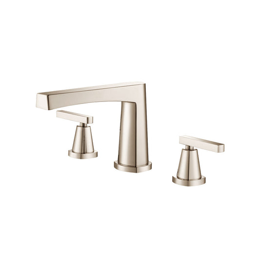 Flusso Faucets Polished Nickel PVD 3 Hole Deck Mount Roman Tub Faucet