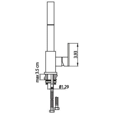 Flusso Faucets Serie 160 12" Single Hole Brushed Nickel Solid Brass Gooseneck Kitchen / Bar Faucet