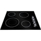 Forte 24" Black 4-Element Residential Ceramic Electric Cooktop With Hot Surface Indicator, and Knob Control