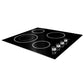 Forte 24" Black 4-Element Residential Ceramic Electric Cooktop With Hot Surface Indicator, and Knob Control