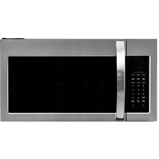 Forte 30" 1.5 Cu. Ft. Stainless Steel 1000-Watt Power Residential Over-the-Range Microwave With Top Cabinet Template, Rear Wall Template, Grease Filters, Glass Tray, and Turntable Ring