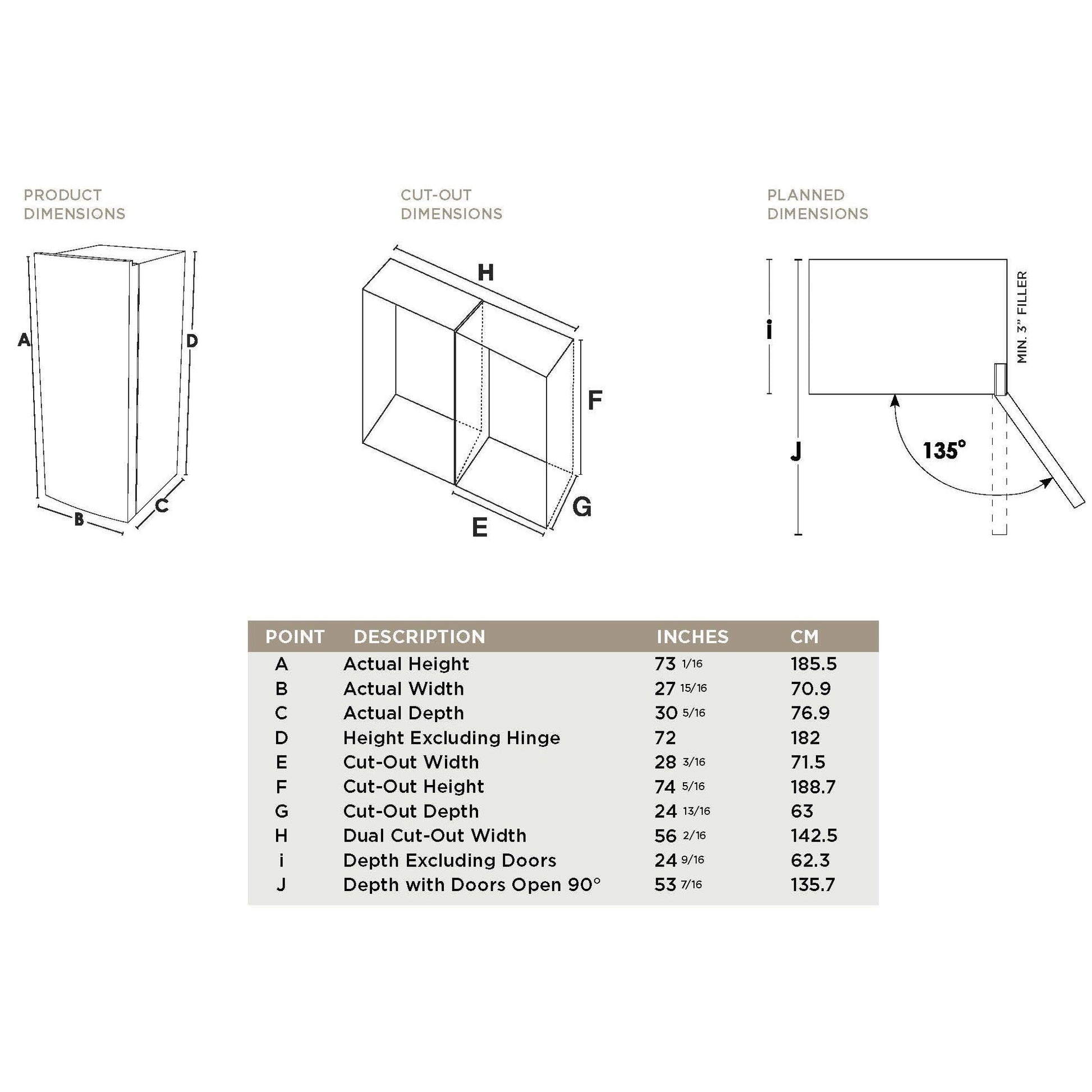 Forte 450 Series 28" 13.5 Cu. Ft. White Counter Depth Freestanding Upright Convertible Freezer