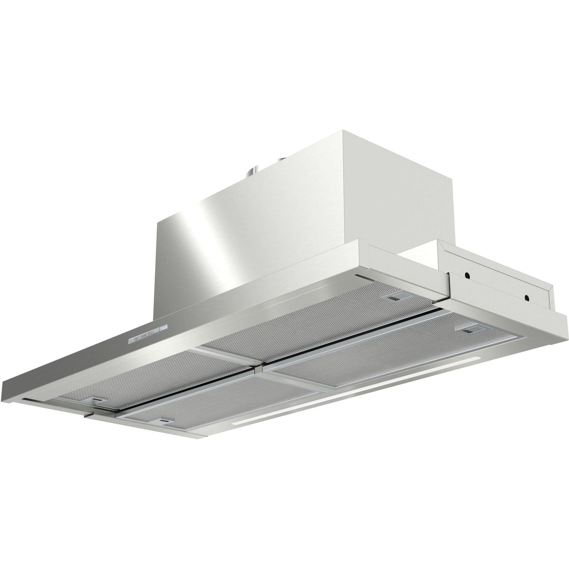 Forte Keira 30" 1100 CFM Convertible Residential Round Duct Stainless Steel Slide Out Cabinet Insert Range Hood With LED Bar Lighting