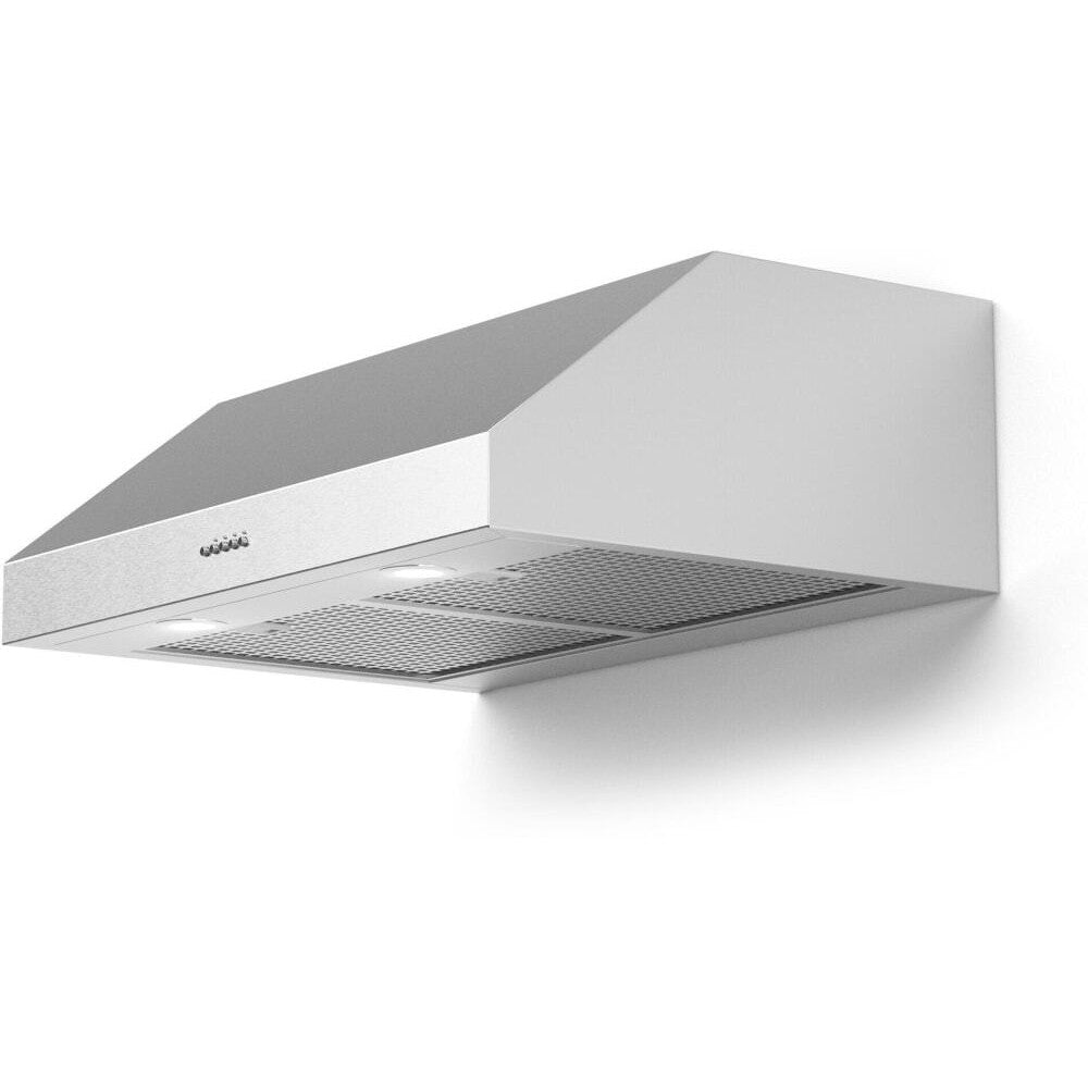 Forte Lucca 40" 600 CFM Convertible Residential Round Duct Stainless Steel Under Cabinet Range Hood With Recirculating Kit, Charcoal Filters, and LED Lighting