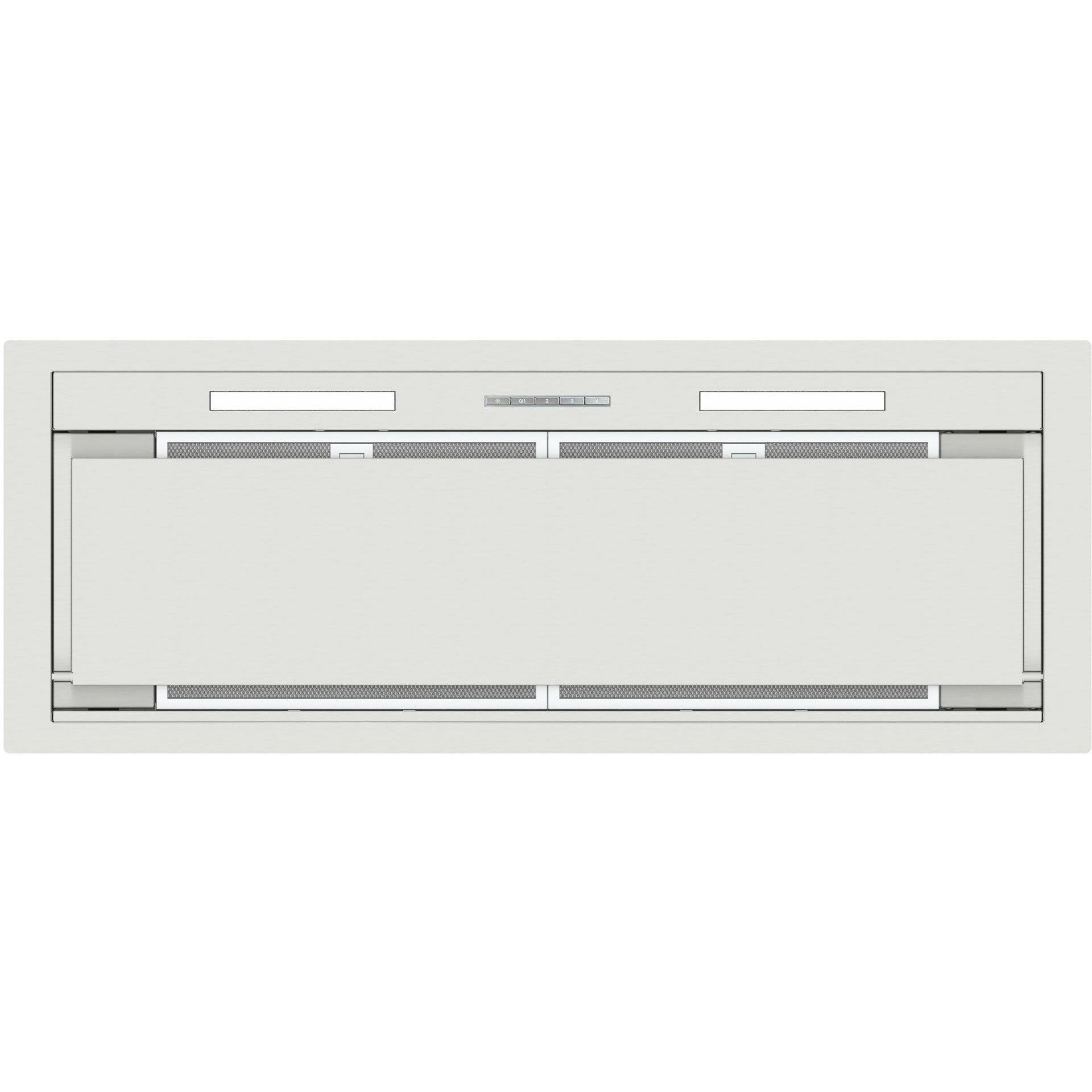 Forte Maya 36" 600 CFM Convertible Residential Round Duct Stainless Steel Cabinet Insert Range Hood With LED Bar Lighting