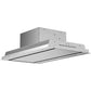 Forte Vertice 36" 600 CFM Convertible Residential Round Duct Stainless Steel Ceiling Mount Range Hood With Recirculating Kit, Charcoal Filters, and LED Lighting