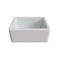 Fortis 24" White Single Bowl Farmhouse Apron-Front Reversible Fireclay Rectangular Kitchen Sink