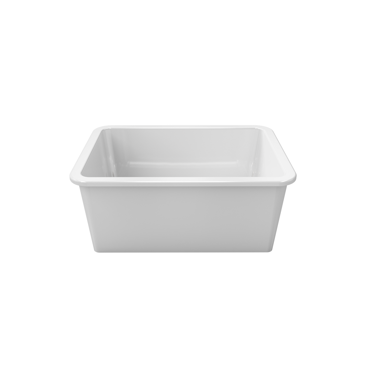 Fortis 27" White Single Bowl Farmhouse Drop-in/Undermount Fireclay Rectangular Kitchen Sink