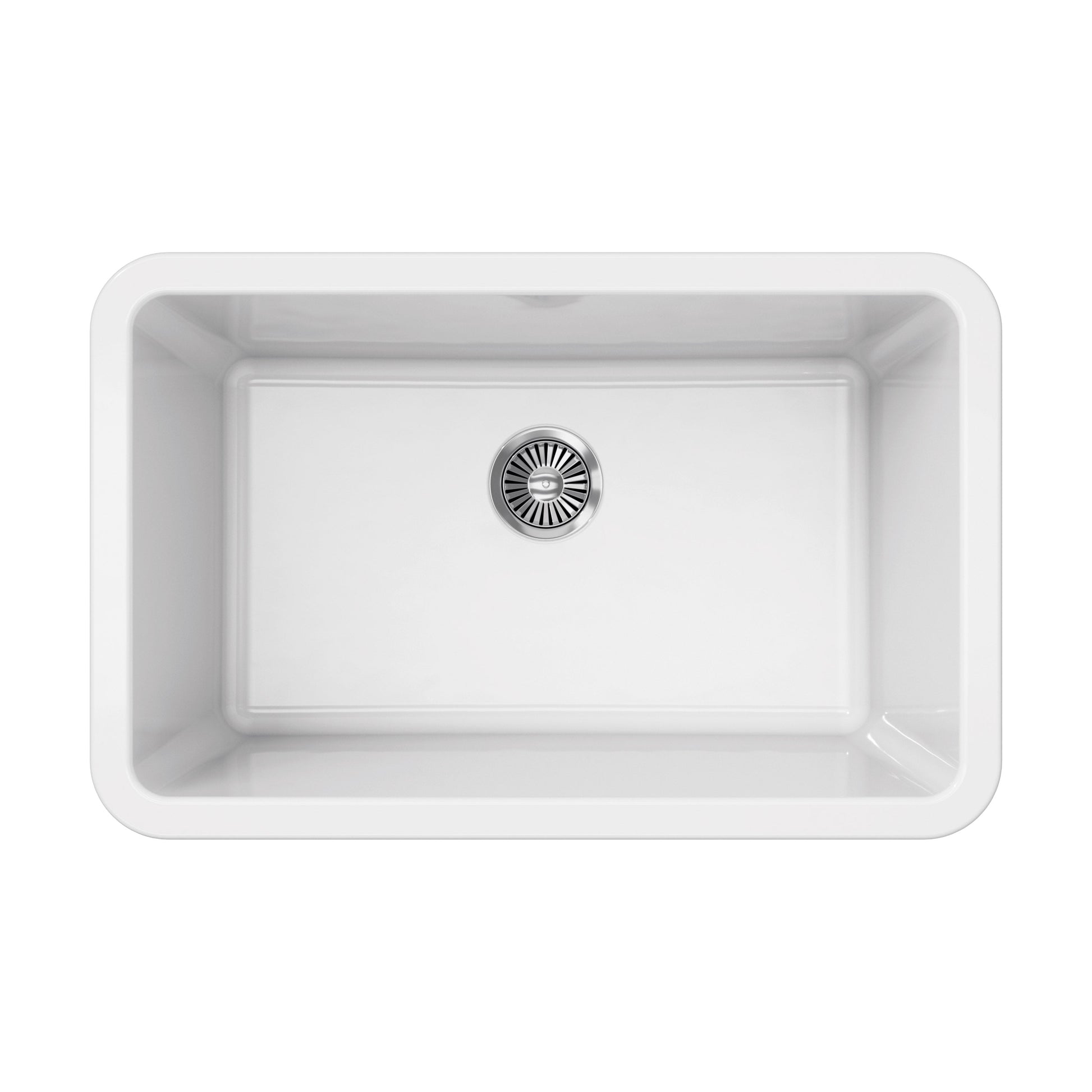 Fortis 30" White Single Bowl Drop-in/Undermount Fireclay Rectangular Kitchen Sink