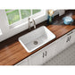 Fortis 30" White Single Bowl Drop-in/Undermount Fireclay Rectangular Kitchen Sink
