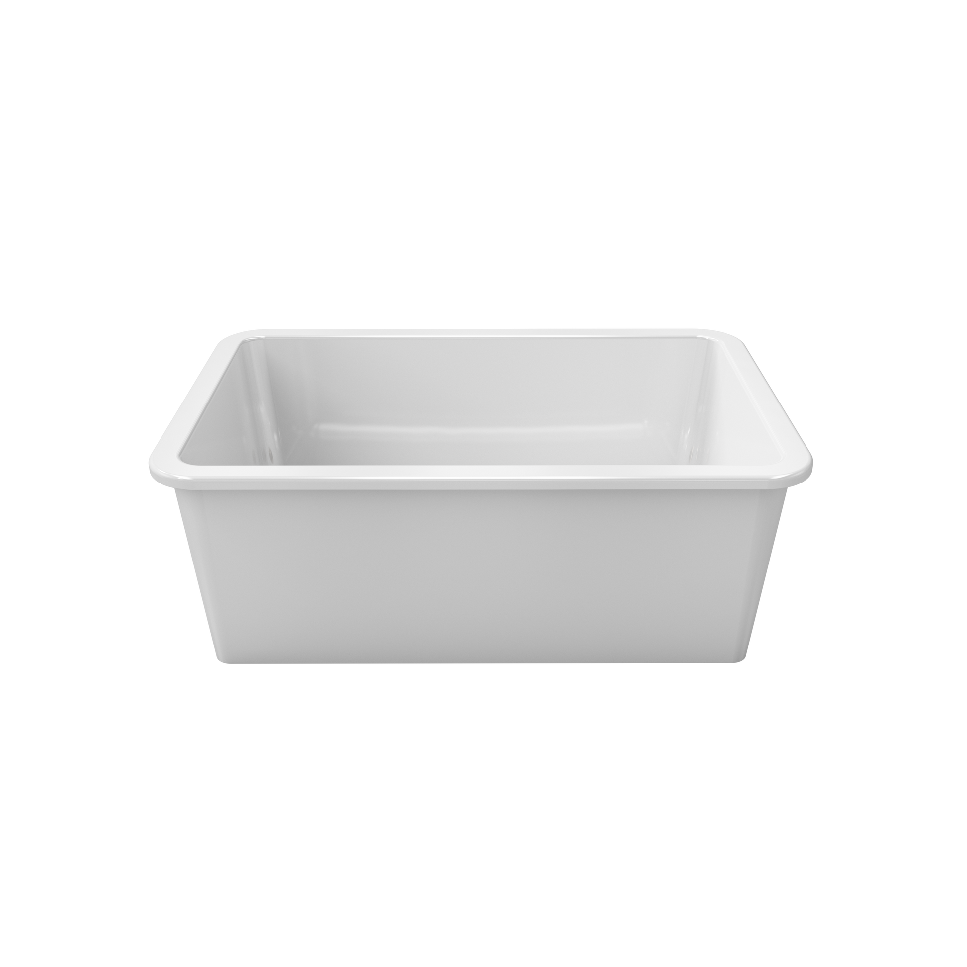 Fortis 30" White Single Bowl Drop-in/Undermount Fireclay Rectangular Kitchen Sink