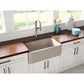 Fortis 30" x 18" Silver Flax Single Bowl Farmhouse Apron-Front Reversible Fireclay Rectangular Kitchen Sink