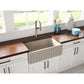 Fortis 30" x 18" Silver Flax Single Bowl Farmhouse Apron-Front Reversible Fireclay Rectangular Kitchen Sink