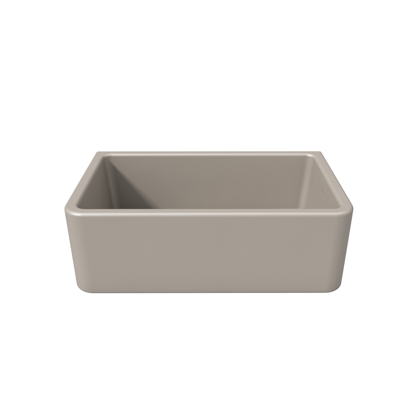 Fortis 30" x 18" Silver Flax Single Bowl Farmhouse Apron-Front Reversible Fireclay Rectangular Kitchen Sink