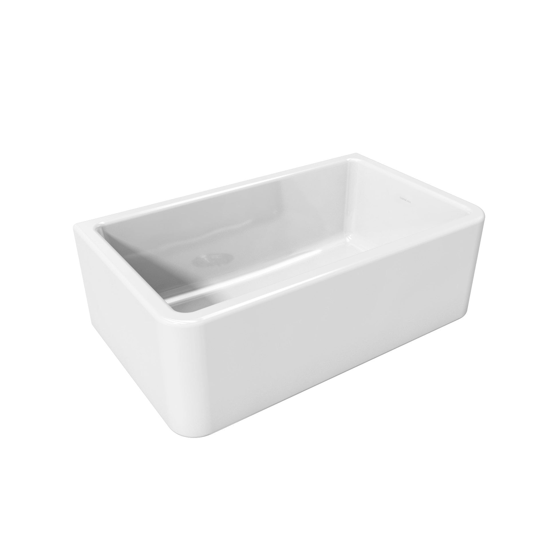 Fortis 30" x 18" White Single Bowl Farmhouse Apron-Front Reversible Fireclay Rectangular Kitchen Sink