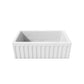 Fortis 30" x 18" White Single Bowl Farmhouse Apron-Front Reversible Fireclay Rectangular Kitchen Sink