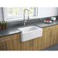 Fortis 30" x 18" White Single Bowl Farmhouse Apron-Front Reversible Fireclay Rectangular Kitchen Sink
