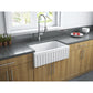 Fortis 30" x 18" White Single Bowl Farmhouse Apron-Front Reversible Fireclay Rectangular Kitchen Sink