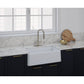 Fortis 30" x 19" White Single Bowl Apron Front Farmhouse Granite Kitchen Sink