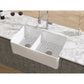 Fortis 33" White Double Bowl Farmhouse Reversible Fireclay Rectangular Kitchen Sink